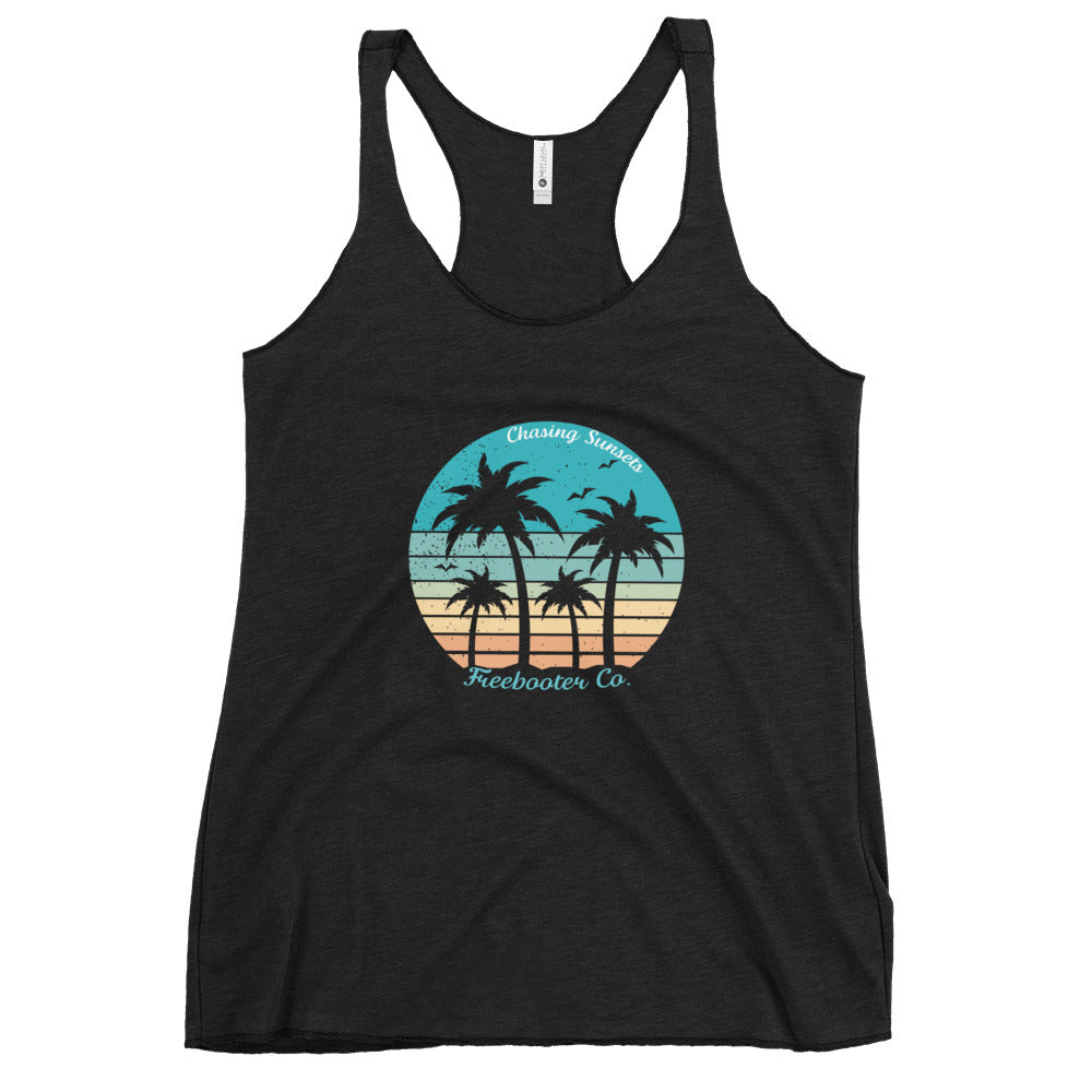 "Chasing Sunsets" Freebooter Women's Racerback Tank