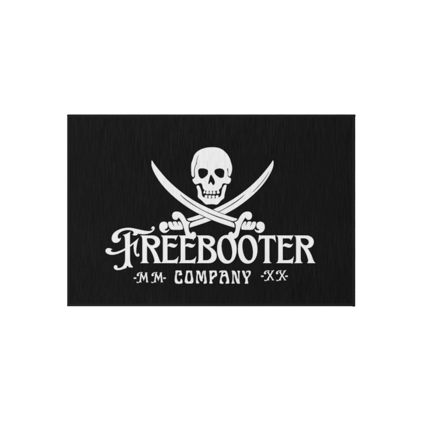 Freebooter Logo Heavy-duty Outdoor Rug! Durable and of high quality, it'll be perfect for your mancave or garage