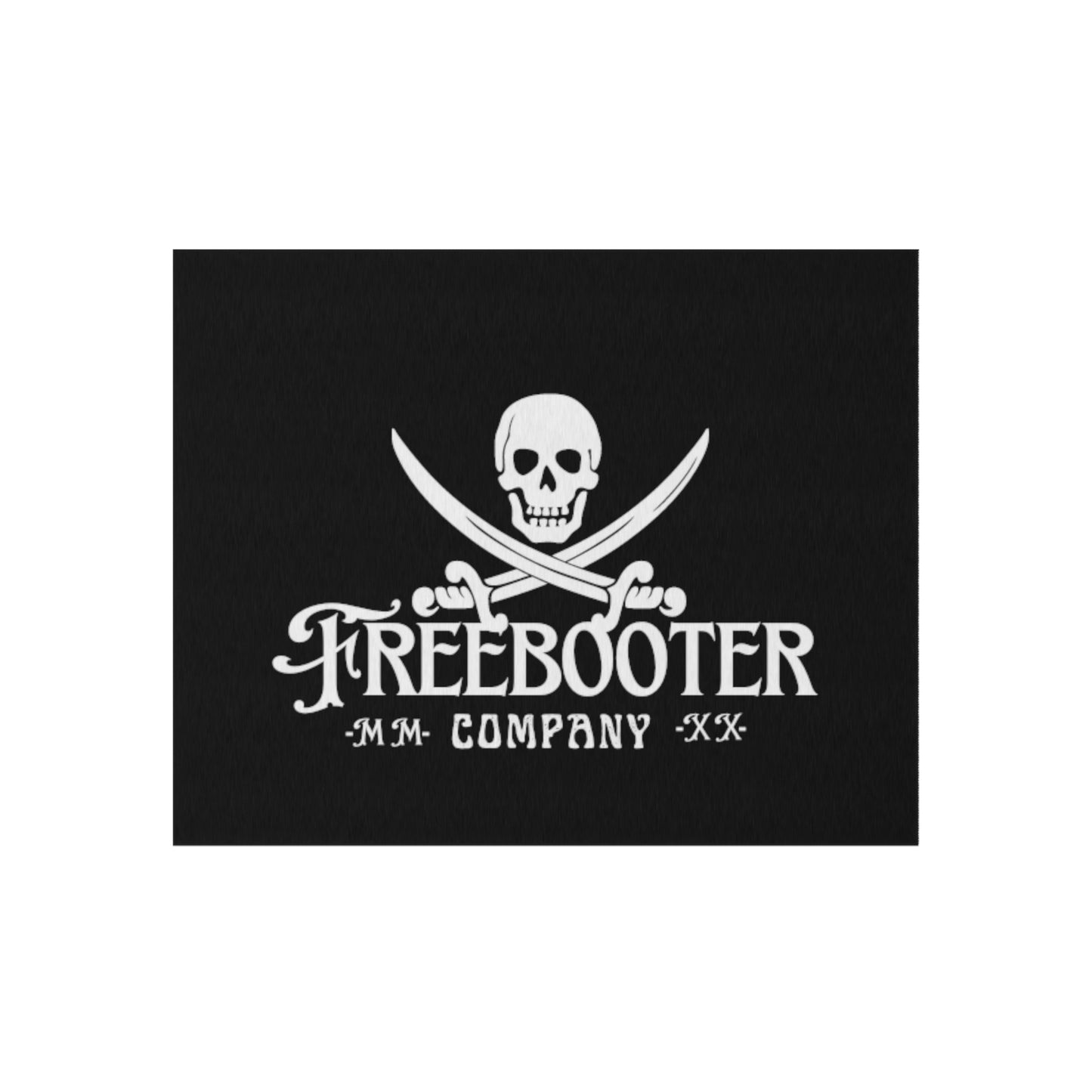 Freebooter Logo Heavy-duty Outdoor Rug! Durable and of high quality, it'll be perfect for your mancave or garage