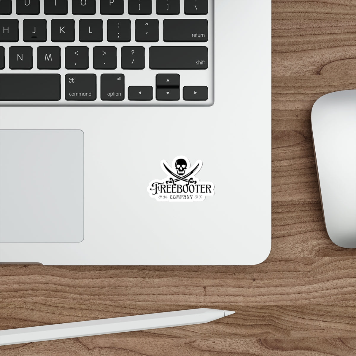 Freebooter Skull & Crossed Swords Die-Cut Sticker — Pirate Logo Decal