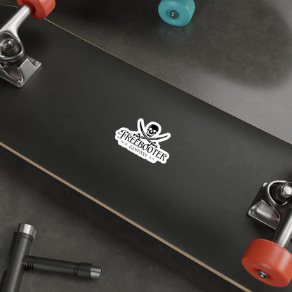 Freebooter Skull & Crossed Swords Die-Cut Sticker — Pirate Logo Decal