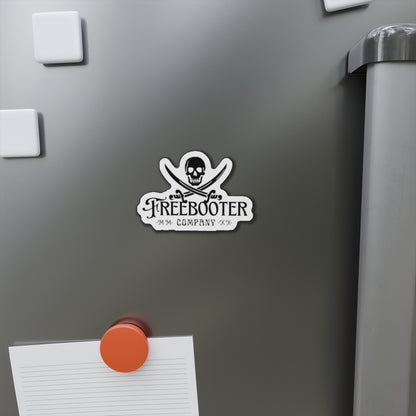 Pirate Skull Die‑Cut Magnet — "Freebooter Company" Vintage Pirate Logo Magnet