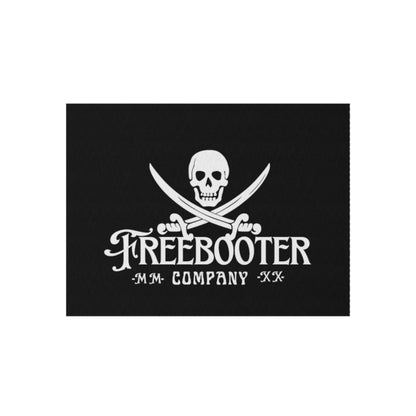 Freebooter Logo Heavy-duty Outdoor Rug! Durable and of high quality, it'll be perfect for your mancave or garage