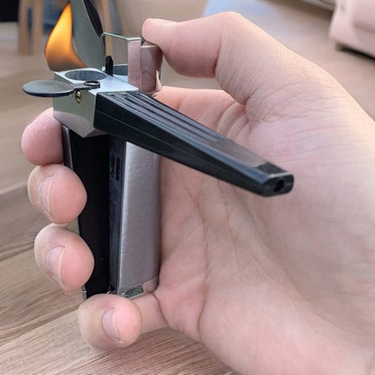 Foldable Metal Lighter Pipe Gadget