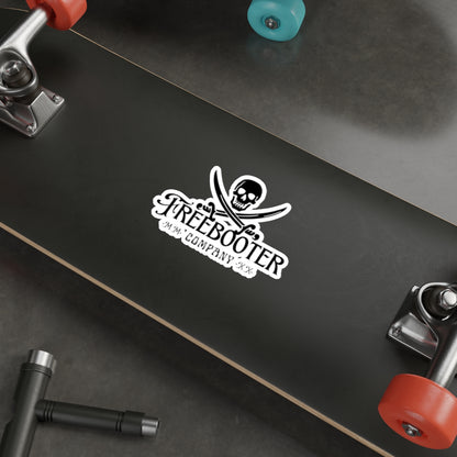Freebooter Skull & Crossed Swords Die-Cut Sticker — Pirate Logo Decal