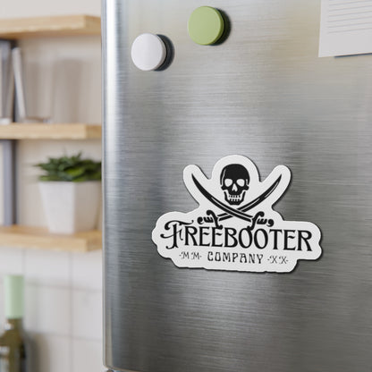Pirate Skull Die‑Cut Magnet — "Freebooter Company" Vintage Pirate Logo Magnet