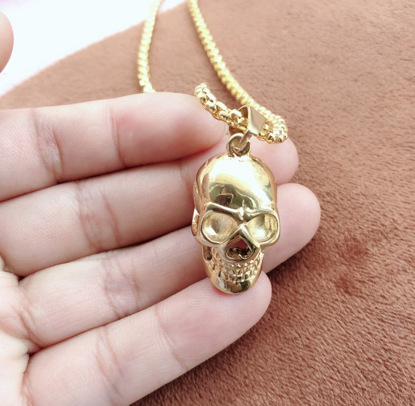 Simple Skull Pendant Necklace