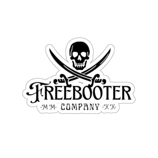 Freebooter Skull & Crossed Swords Die-Cut Sticker — Pirate Logo Decal