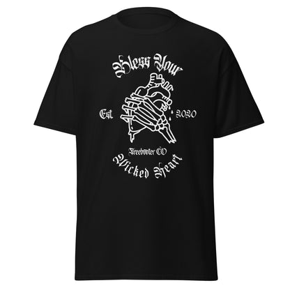 Freebooter Co. Bless your wicked Heart skeleton t-shirt