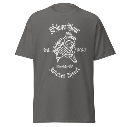 Freebooter Co. Bless your wicked Heart skeleton t-shirt