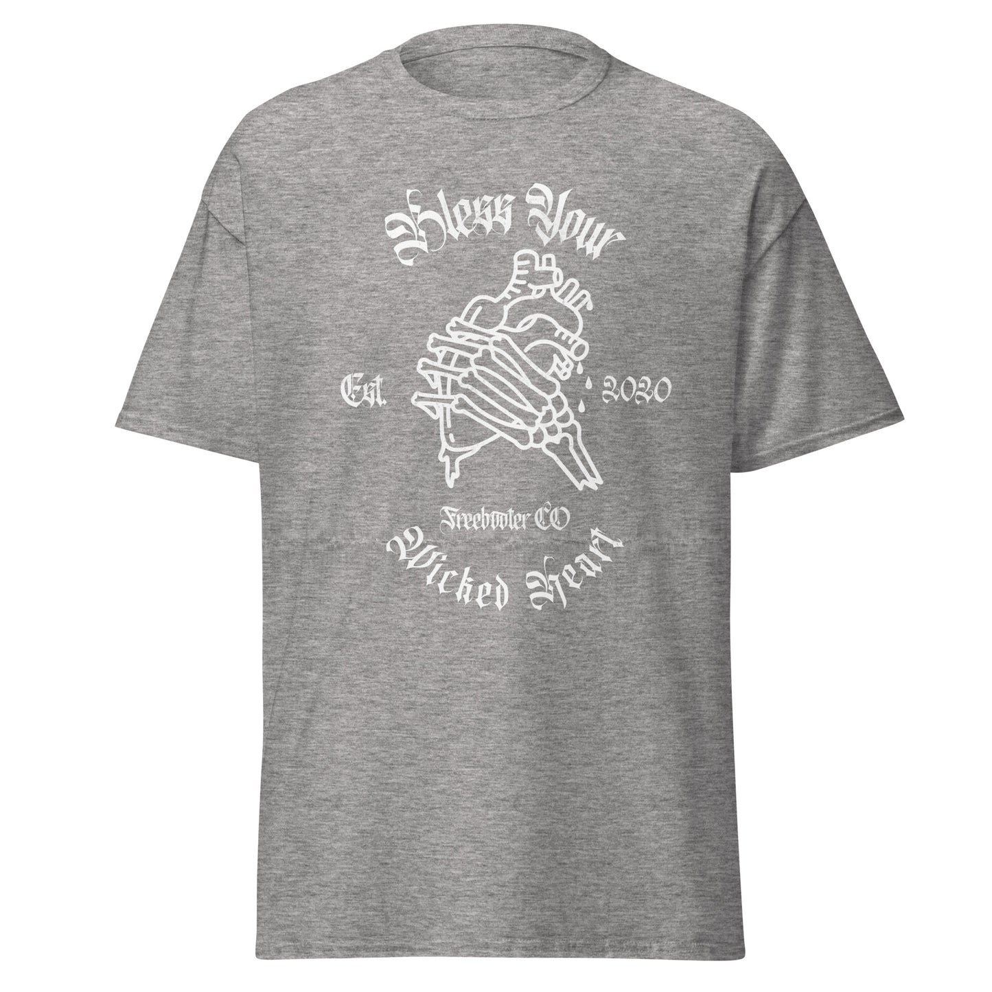 Freebooter Co. Bless your wicked Heart skeleton t-shirt