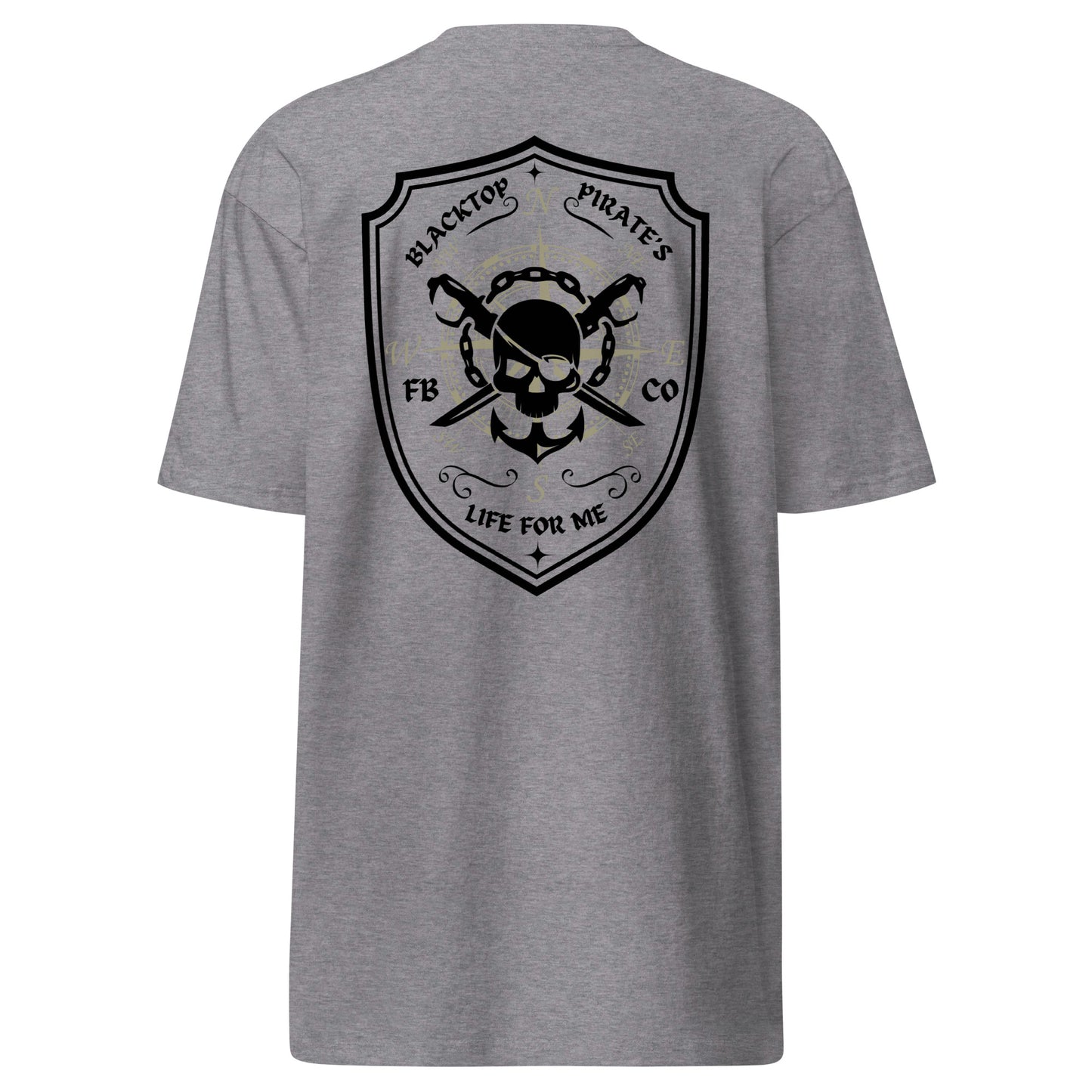 "Blacktop Pirate" Freebooter Premium Heavyweight Tee