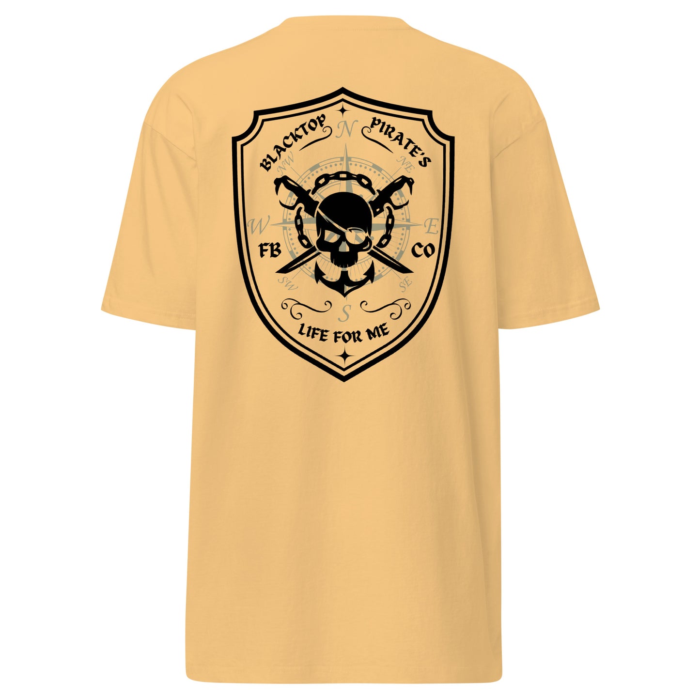 "Blacktop Pirate" Freebooter Premium Heavyweight Tee