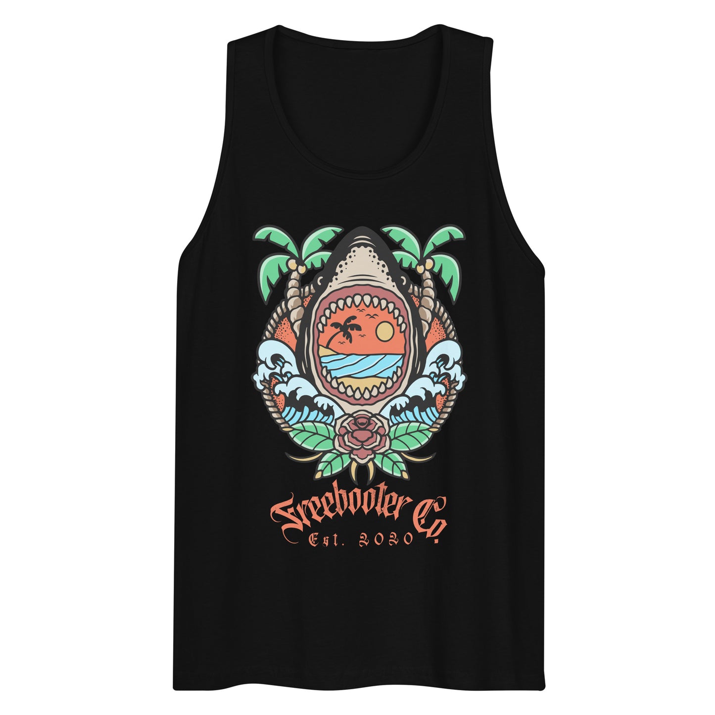 :Shark Bite" Freebooter Men’s Premium Tank Top