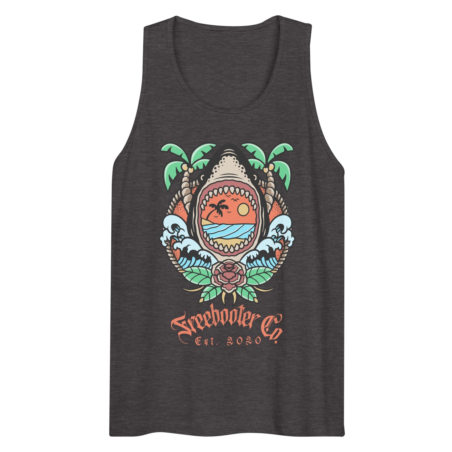 :Shark Bite" Freebooter Men’s Premium Tank Top