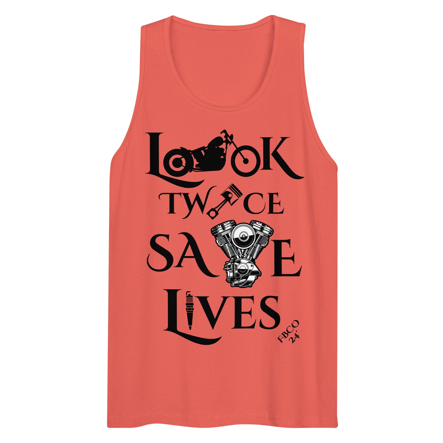 Look Twice, Save Lives- Freebooter Premium Tank Top