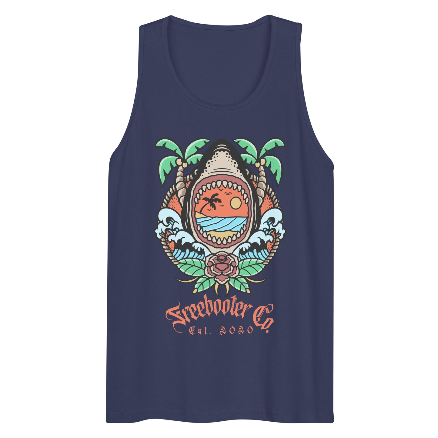 :Shark Bite" Freebooter Men’s Premium Tank Top