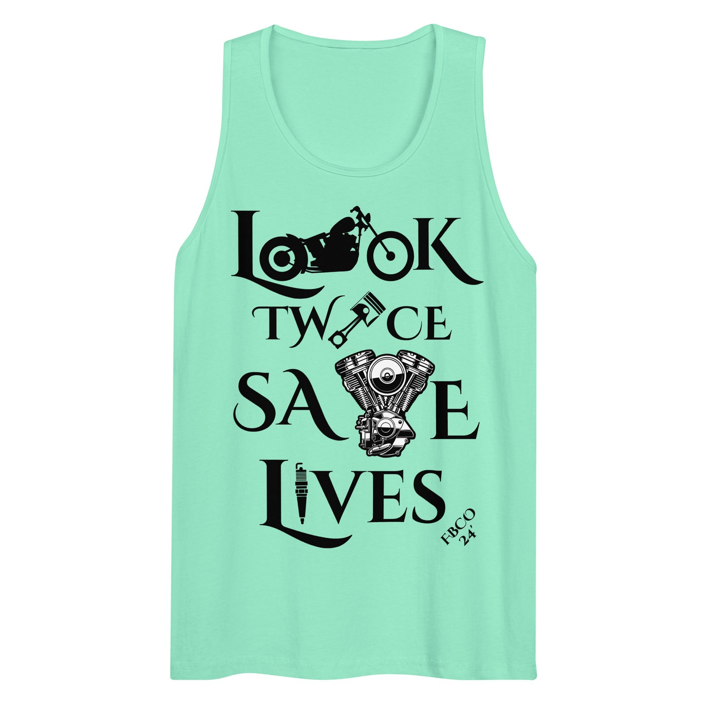 Look Twice, Save Lives- Freebooter Premium Tank Top