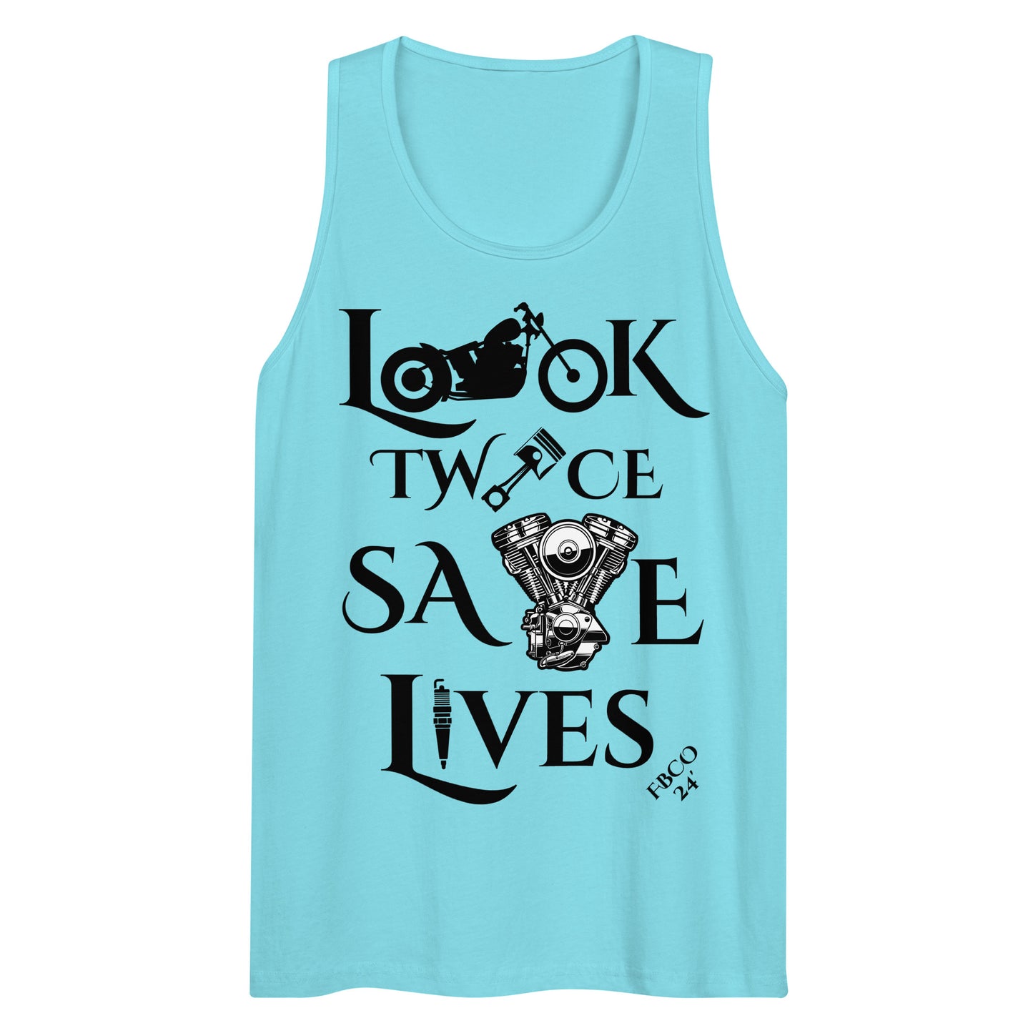 Look Twice, Save Lives- Freebooter Premium Tank Top