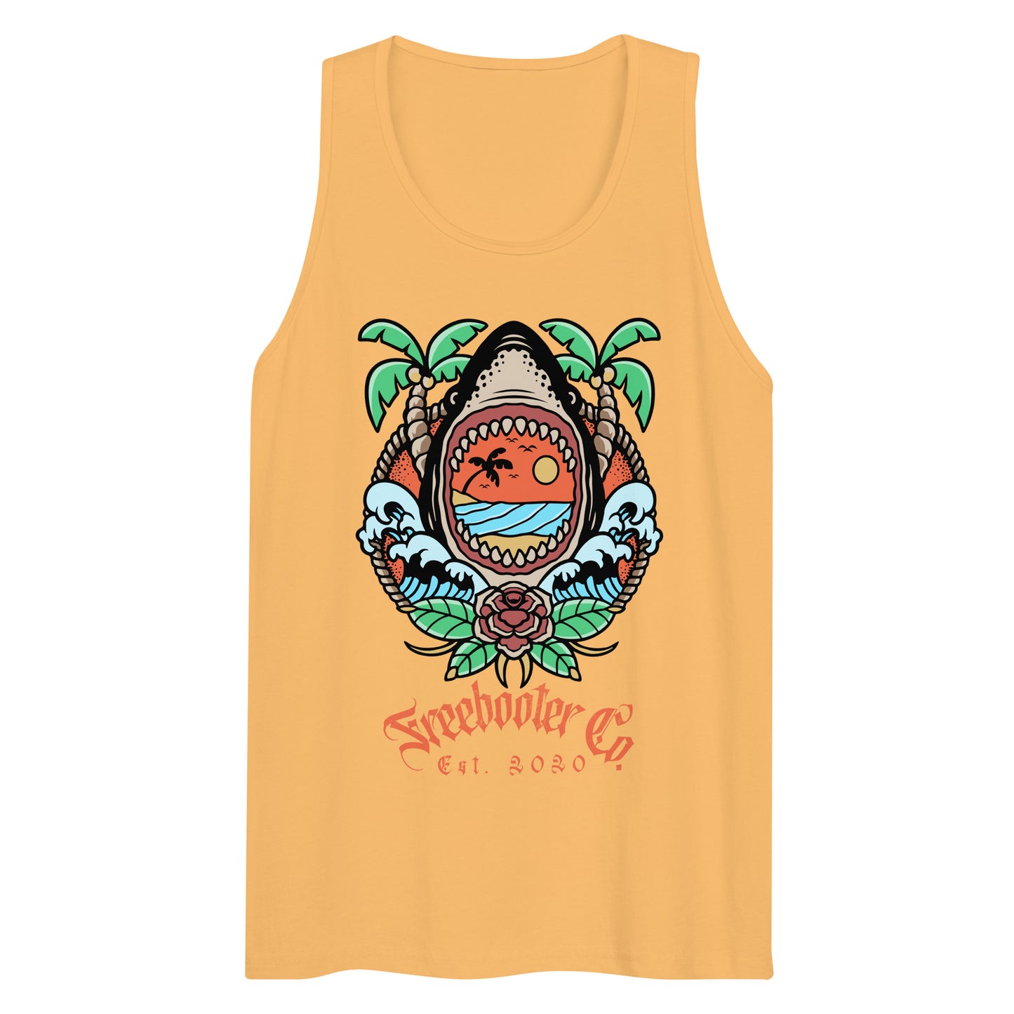 :Shark Bite" Freebooter Men’s Premium Tank Top