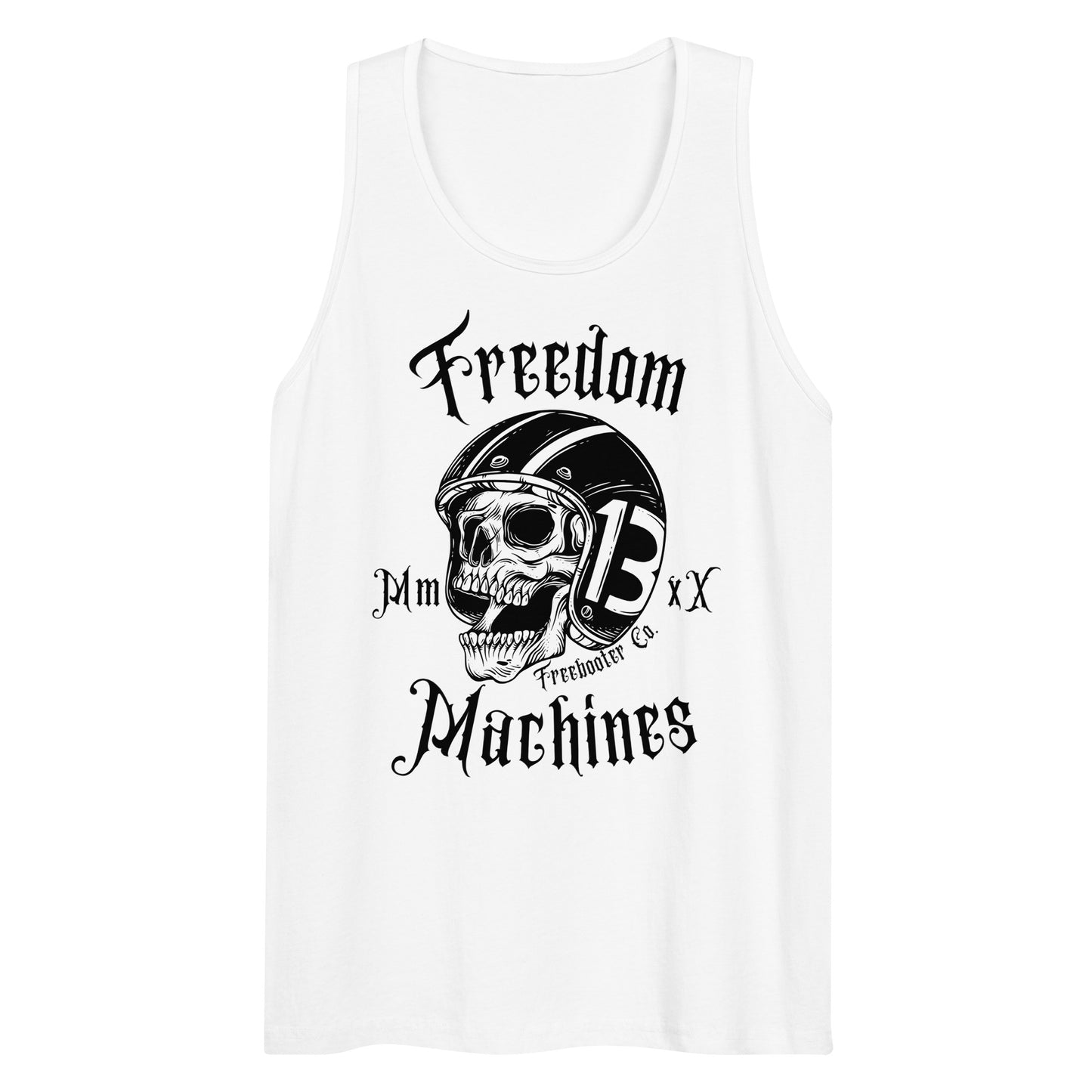 "Freedom Machines Skull" Freebooter Men’s Premium Tank Top