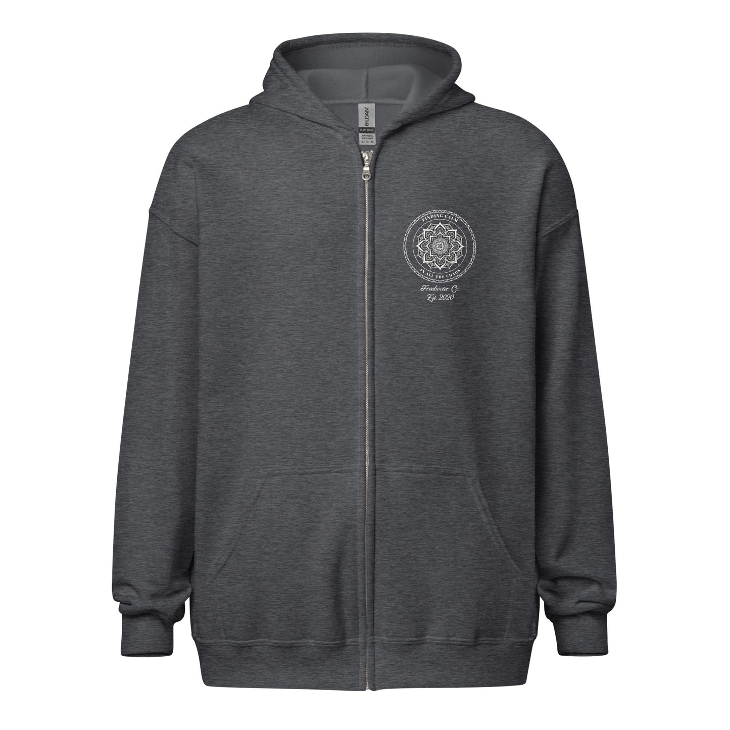 "Finding Calm In All The Chaos" Freebooter Women's Zip Hoodie