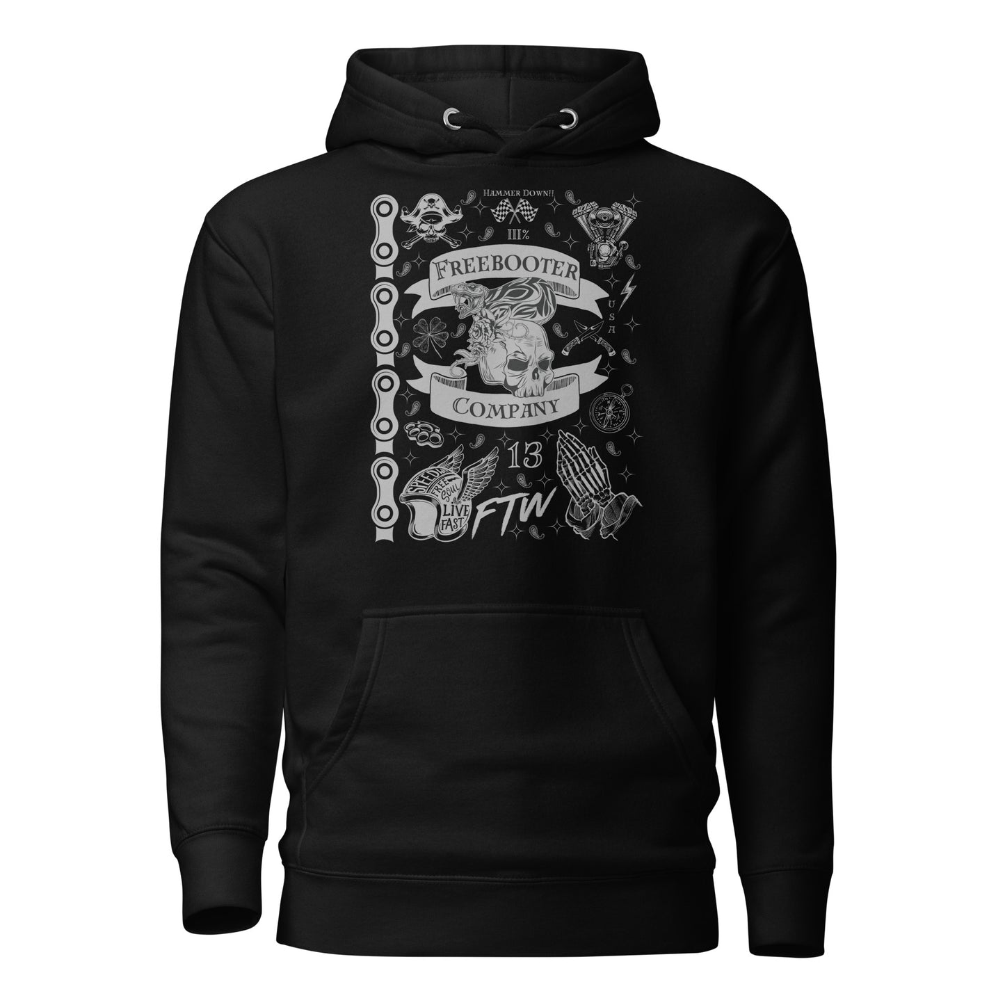 "Chaotic Art" Freebooter Premium Hoodie