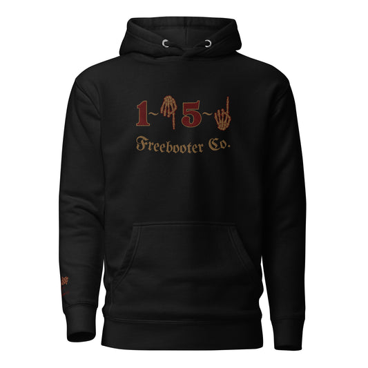 "1 Down-5 Up" Freebooter Premium Embroidered Hoodie