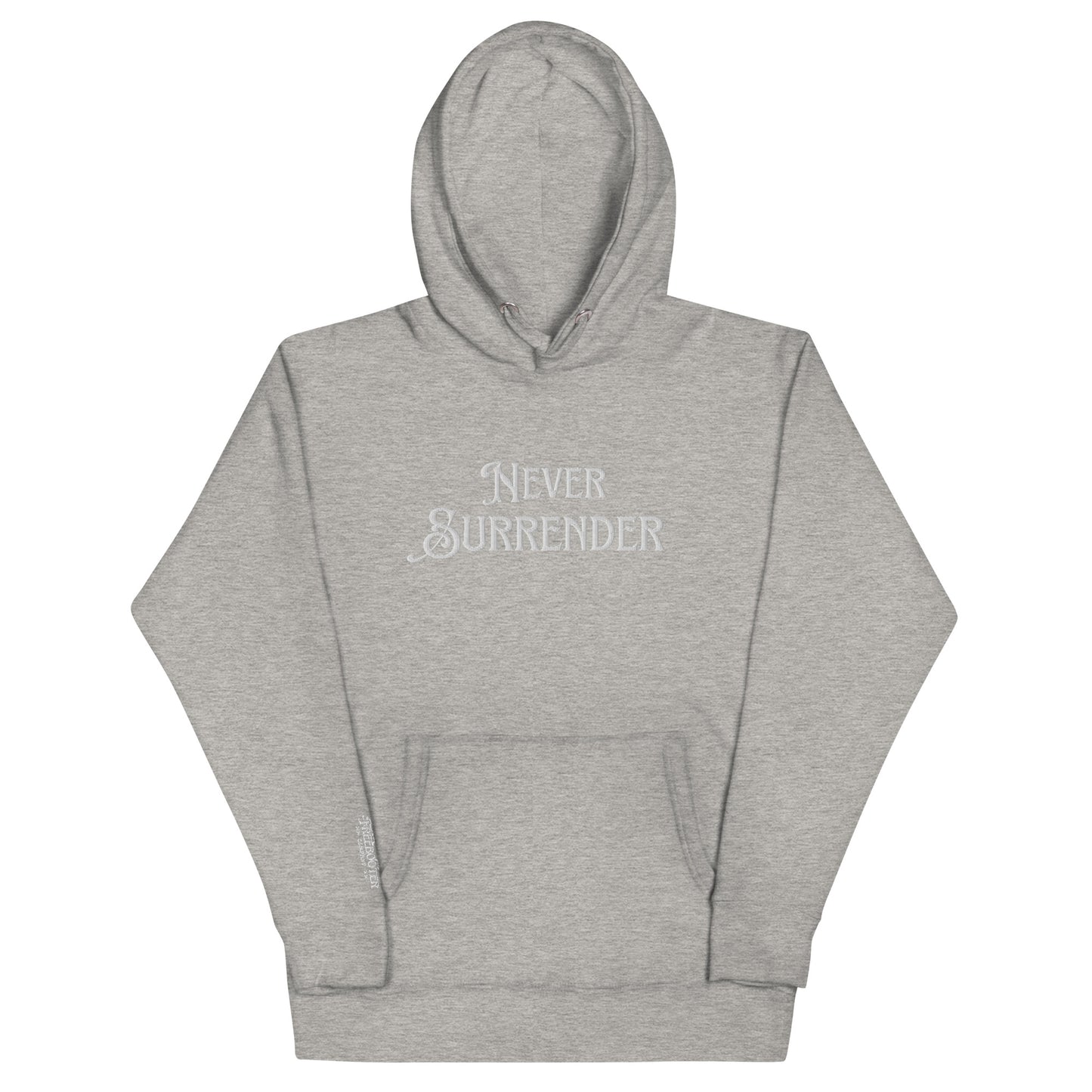 "Never Surrender" Freebooter Premium Embroidered Hoodie