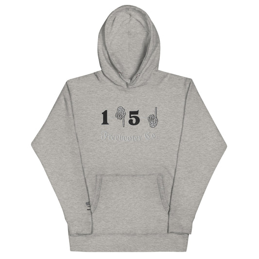 "1 Down-5 Up" Freebooter Premium Embroidered Unisex Hoodie