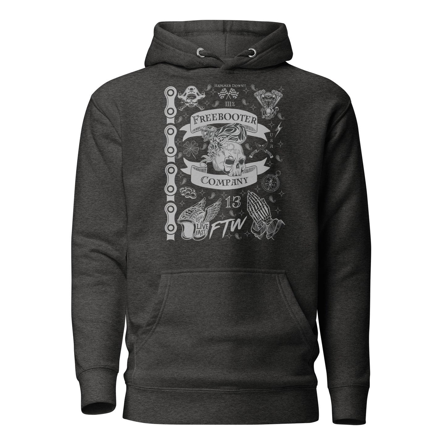 "Chaotic Art" Freebooter Premium Hoodie