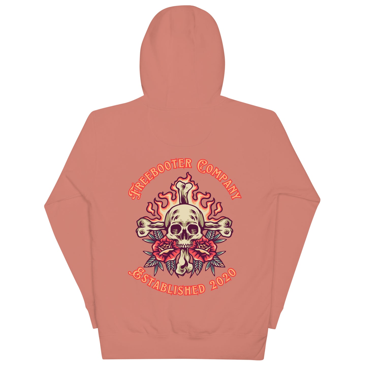 "Flaming Skull and Roses" Freebooter Premium Women's Hoodie