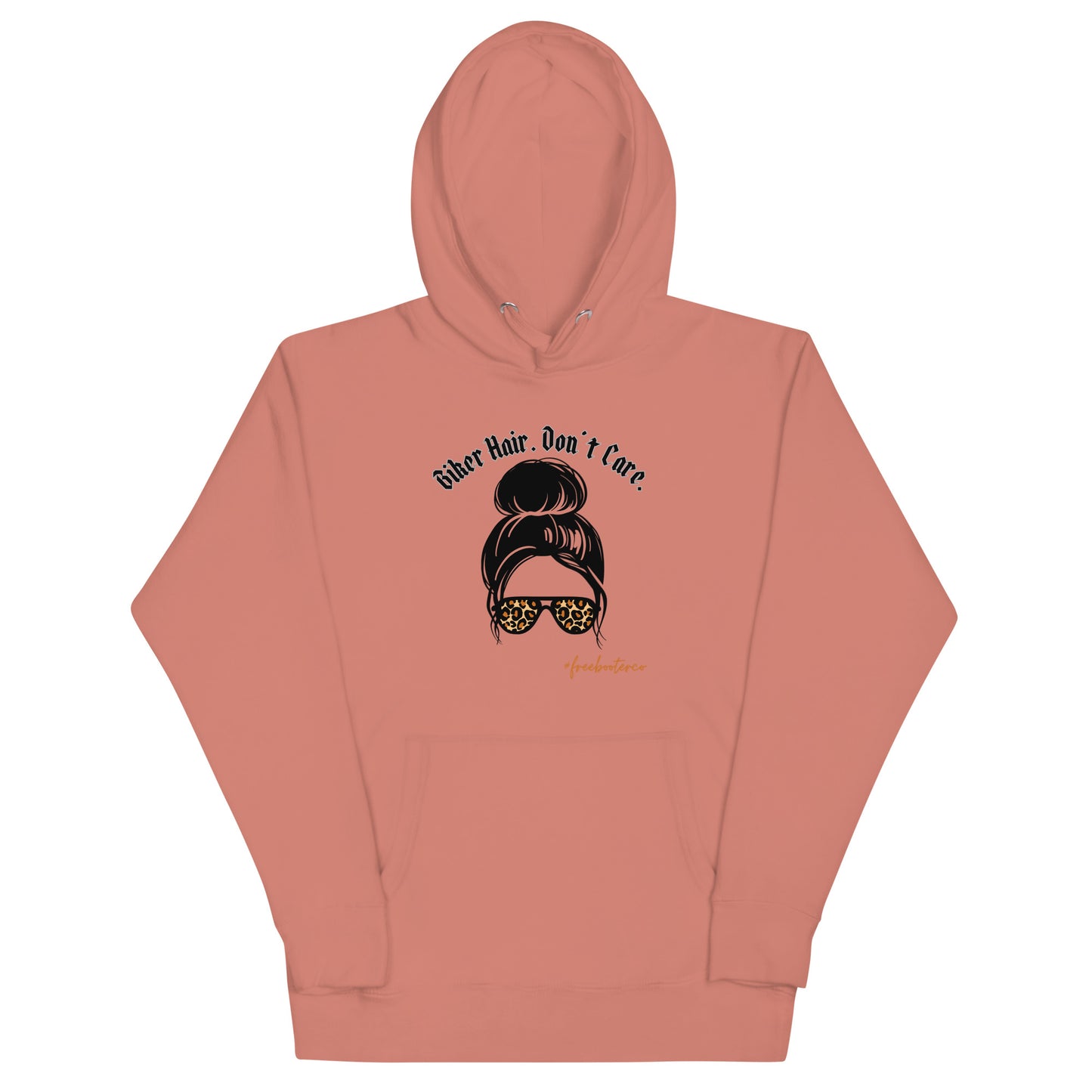 "Biker Hair-Don't Care" Freebooter Premium Women's Hoodie