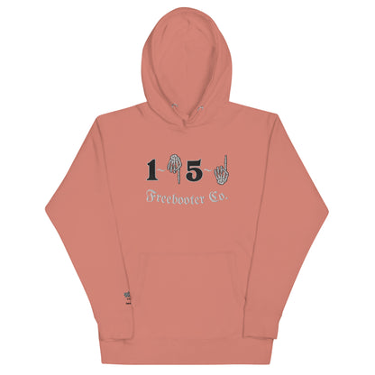 "1 Down-5 Up" Freebooter Premium Embroidered Unisex Hoodie