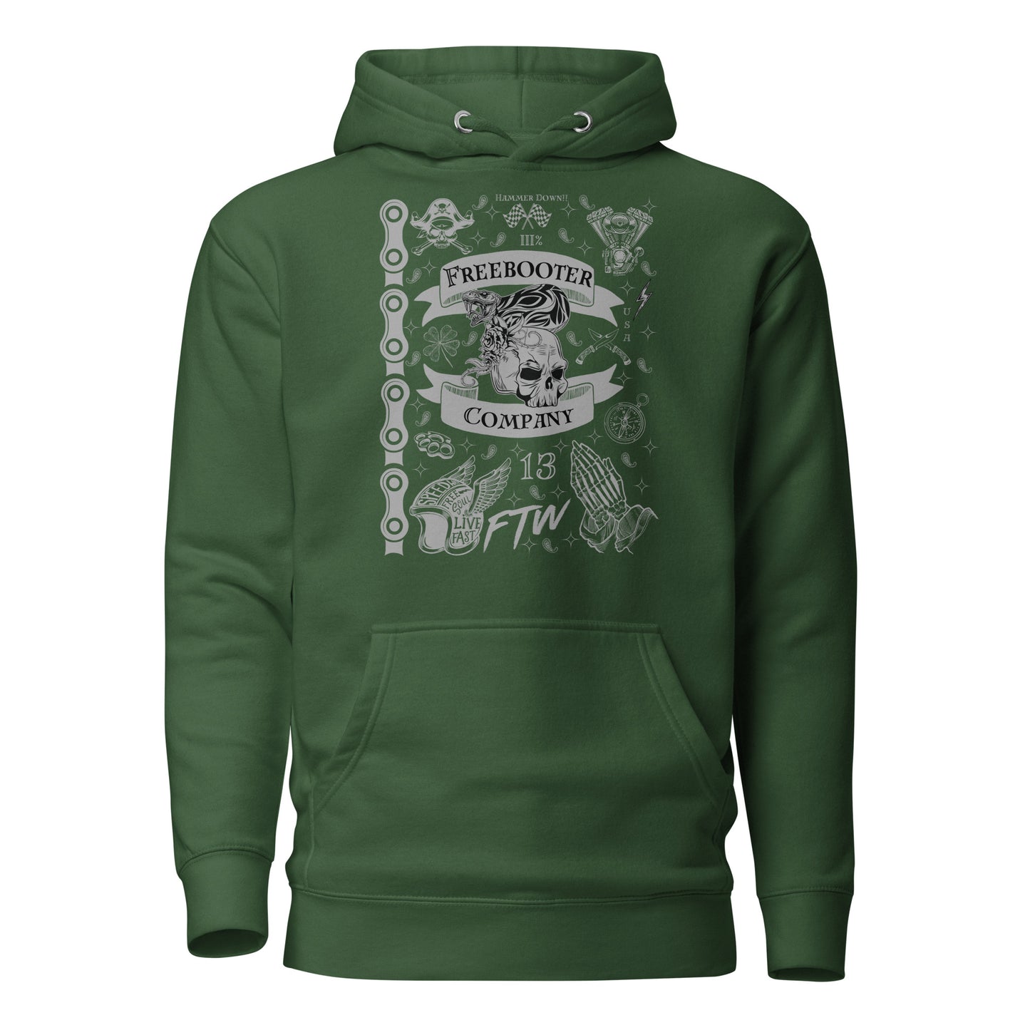 "Chaotic Art" Freebooter Premium Hoodie