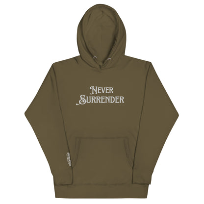 "Never Surrender" Freebooter Premium Embroidered Hoodie