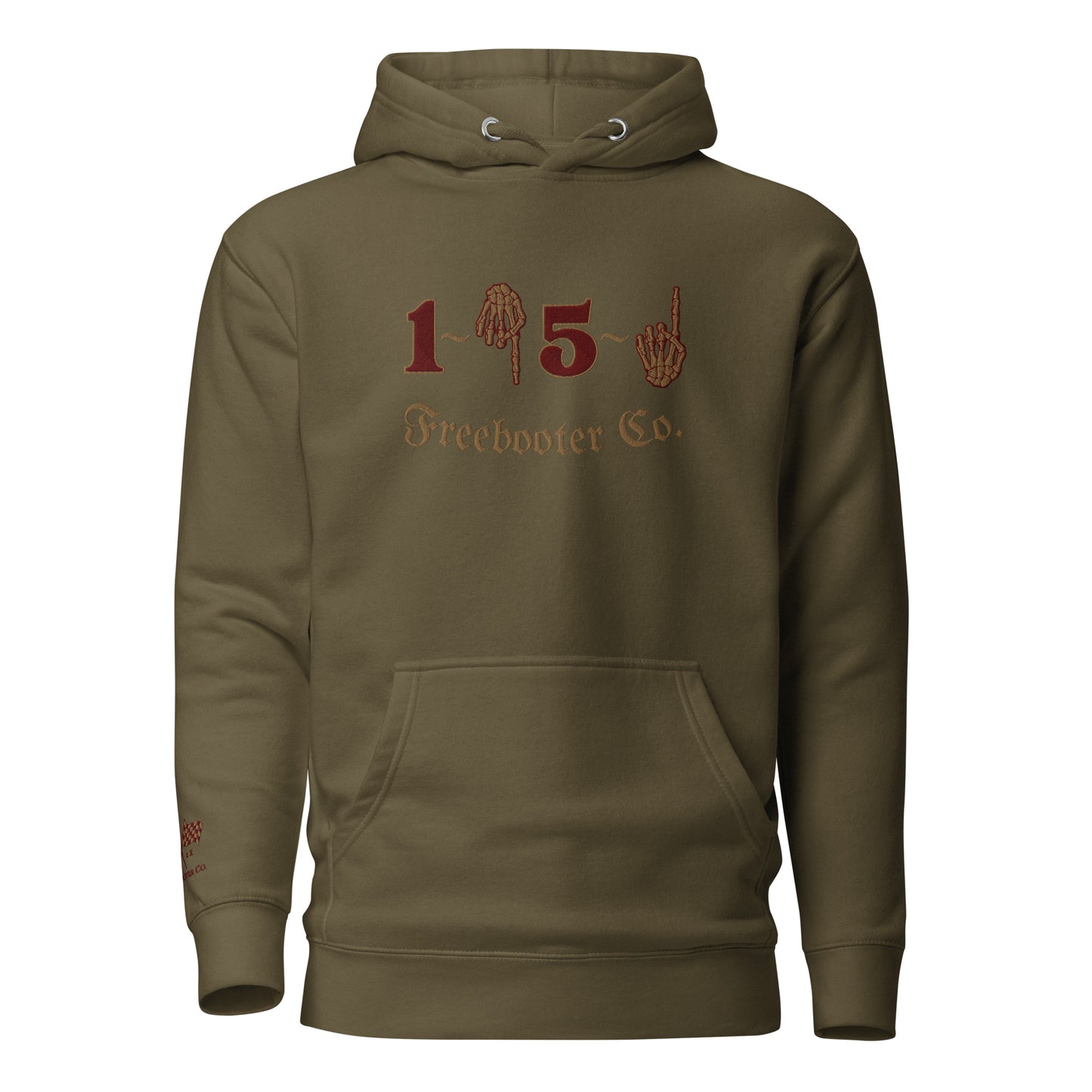 "1 Down-5 Up" Freebooter Premium Embroidered Hoodie