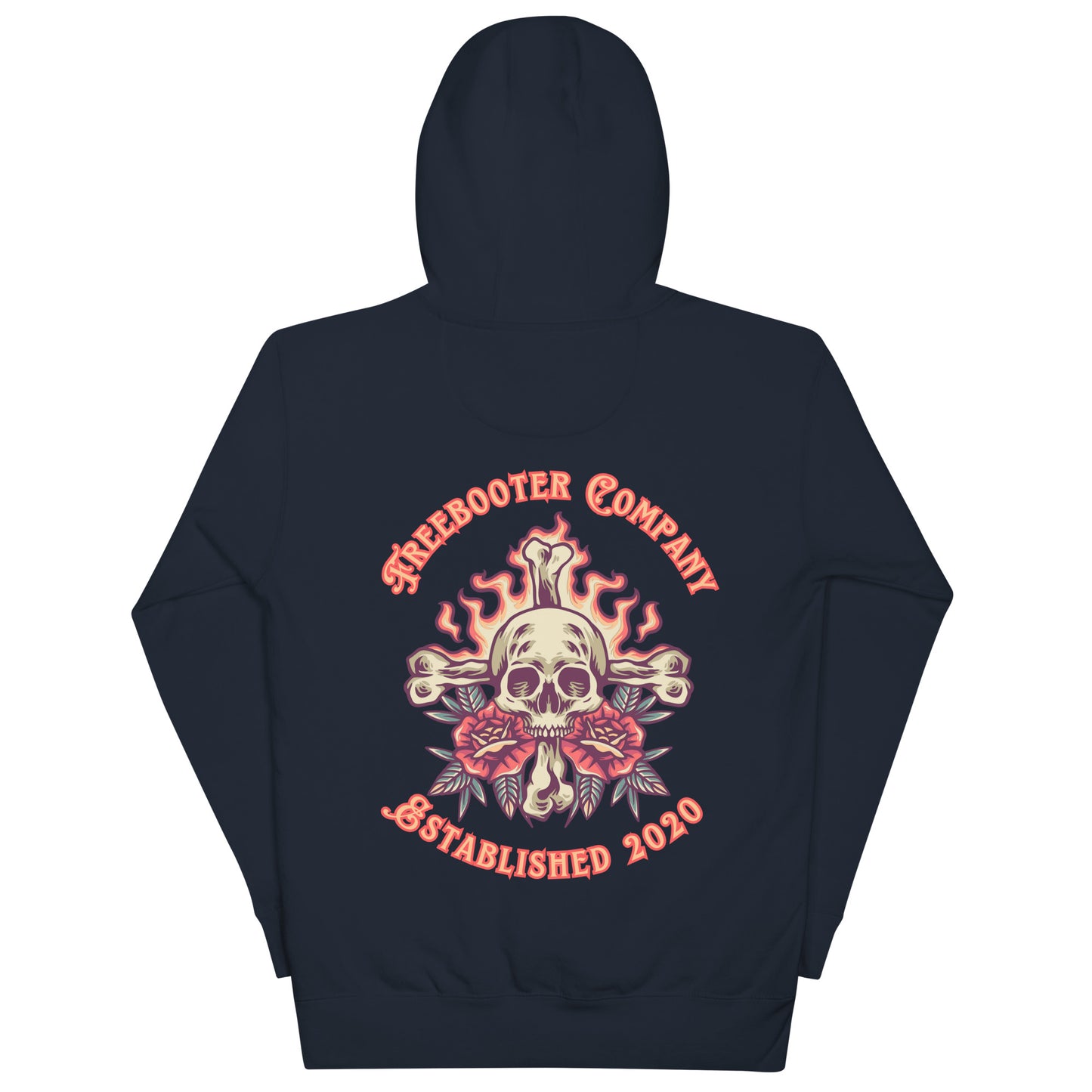 "Flaming Skull and Roses" Freebooter Premium Women's Hoodie