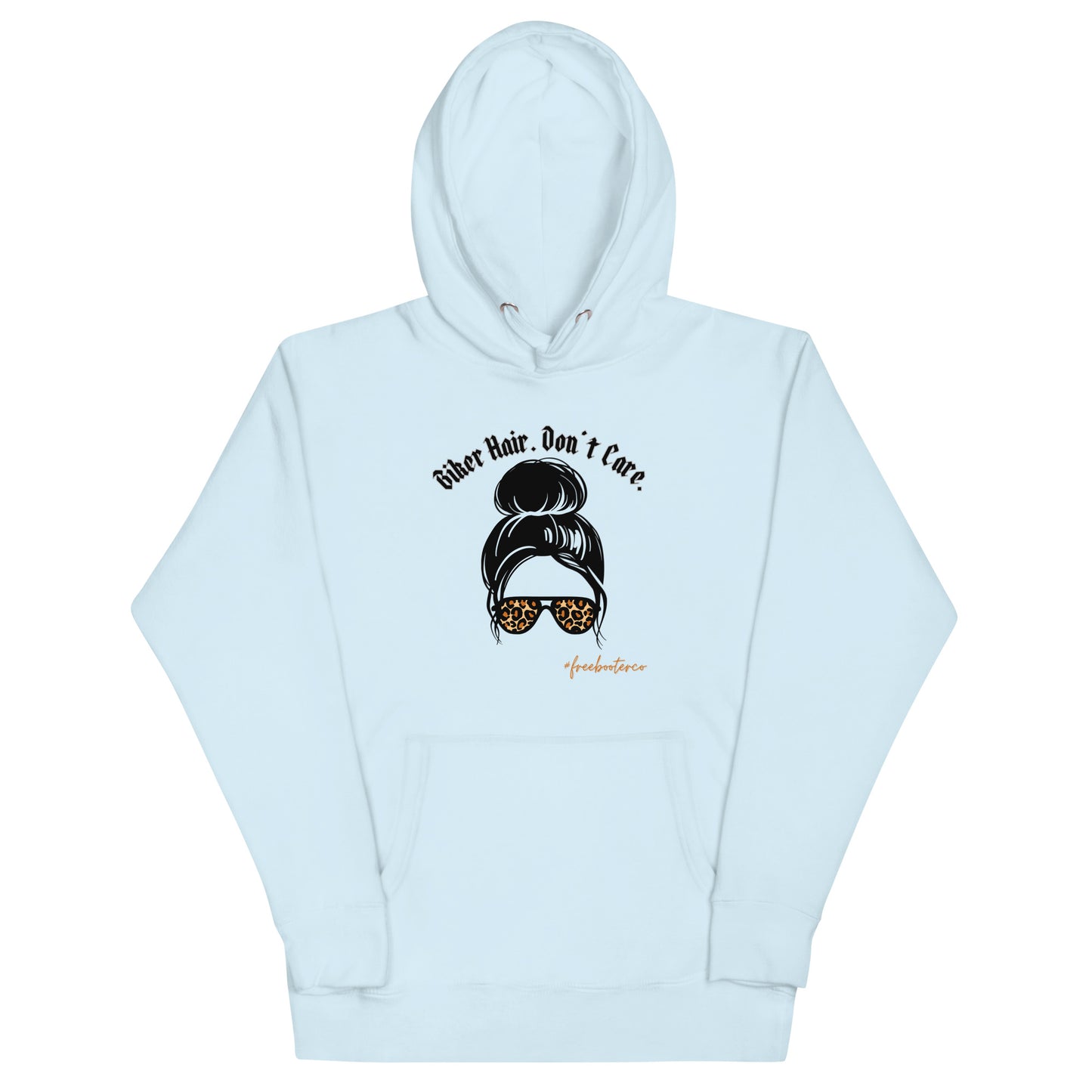 "Biker Hair-Don't Care" Freebooter Premium Women's Hoodie