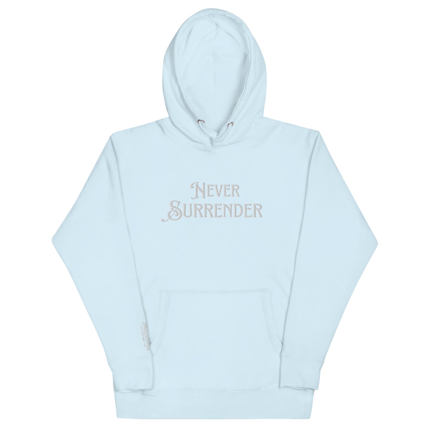 "Never Surrender" Freebooter Premium Embroidered Hoodie