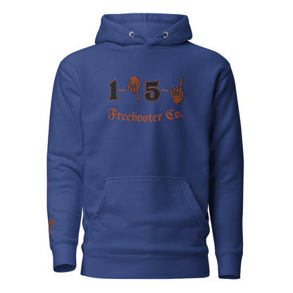 "1 Down-5 Up" Freebooter Premium Embroidered Unisex Hoodie