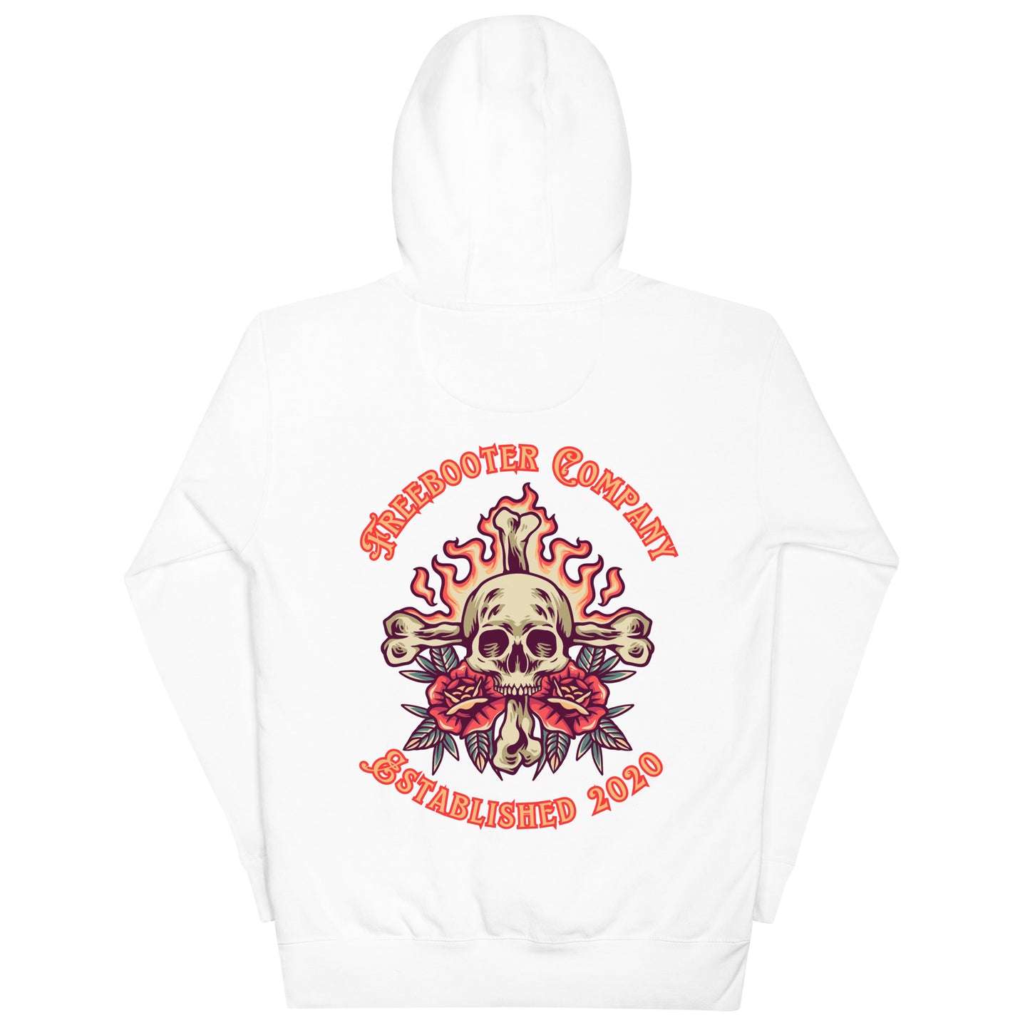 "Flaming Skull and Roses" Freebooter Premium Women's Hoodie