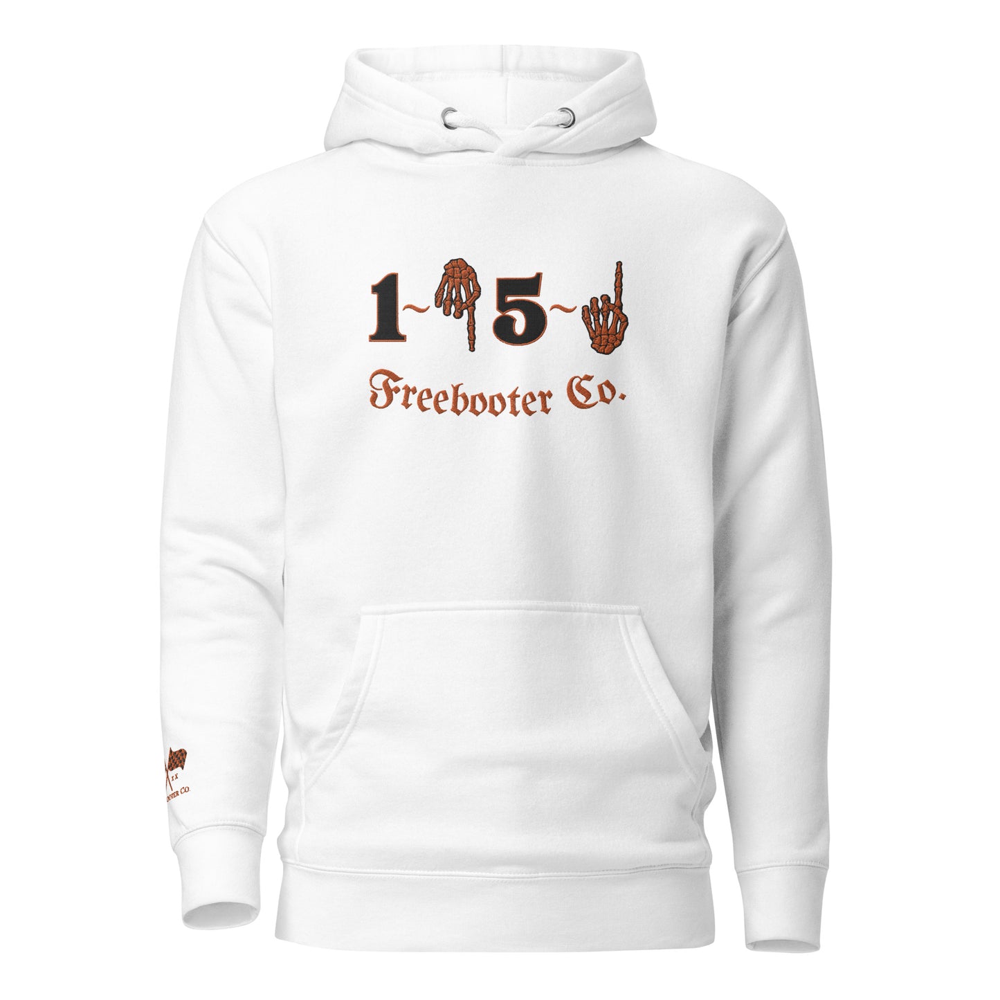 "1 Down-5 Up" Freebooter Premium Embroidered Unisex Hoodie