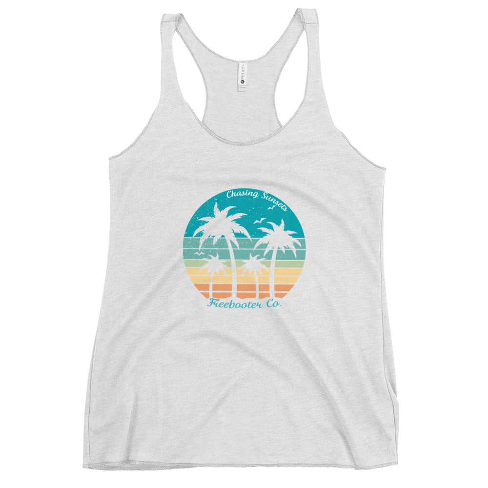 "Chasing Sunsets" Freebooter Women's Racerback Tank